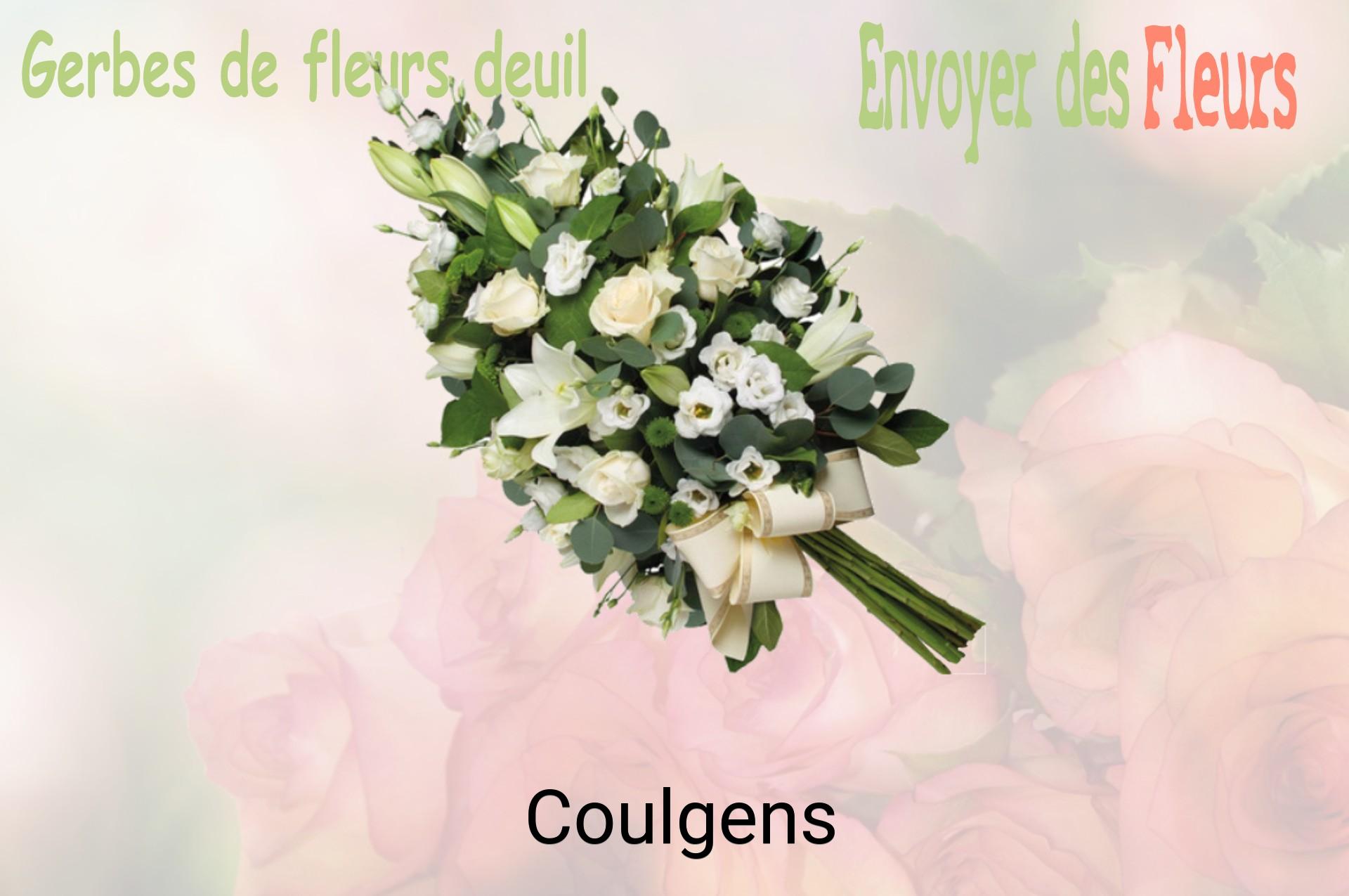 Gerbe de fleurs de deuil livrée à Coulgens